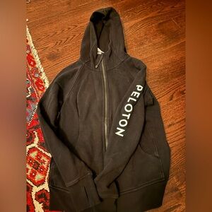 Lululemon x Peloton Black Hoodie with Logo Sleeve